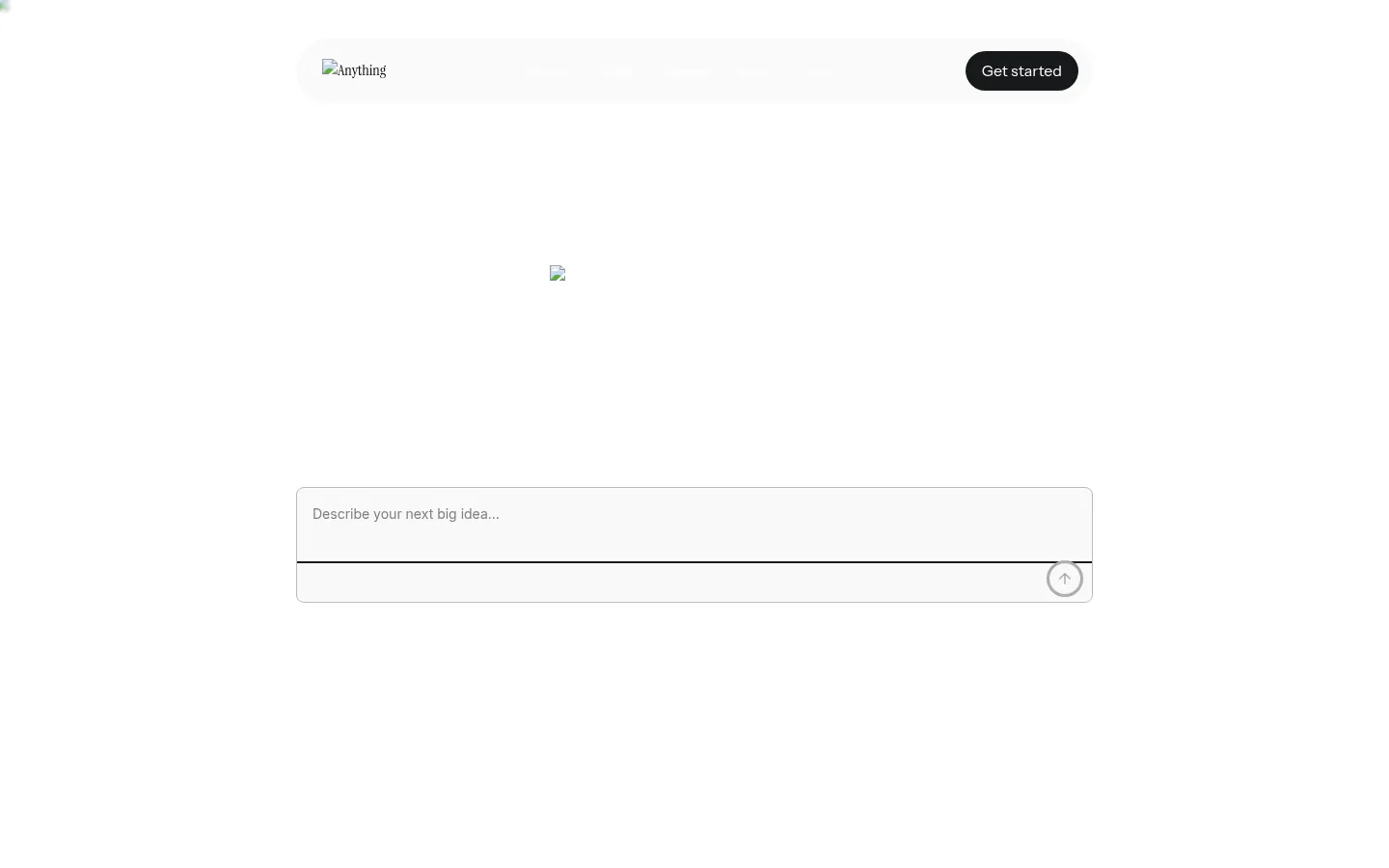 Anything homepage screenshot